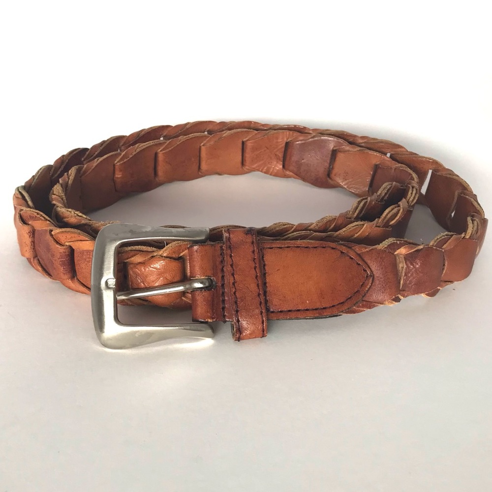 Vintage Cinnamon Genuine Leather Belt (Lg)